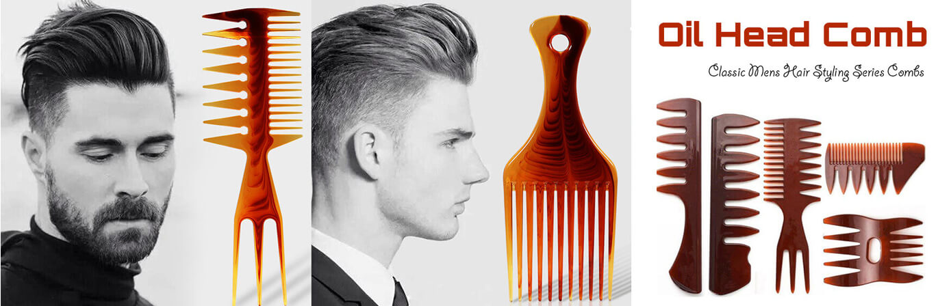 custom oil head comb classic mens styling hair combs