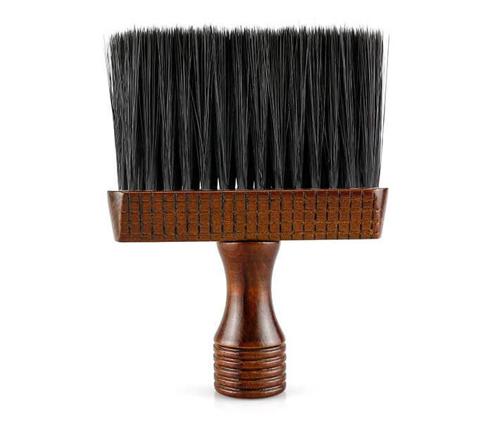 Hairdressing neck brush with wooden handle fiber nylon hair oil head style hairdressing brush men's grooming supplies