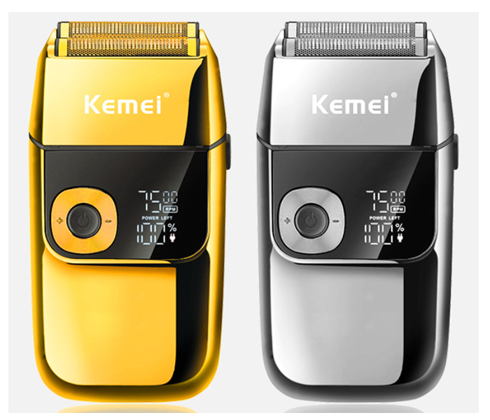 Kemei KM-2028 reciprocating Rechargeable Cordless Shaver for Men Twin metal electric shaver  trimmer shaver