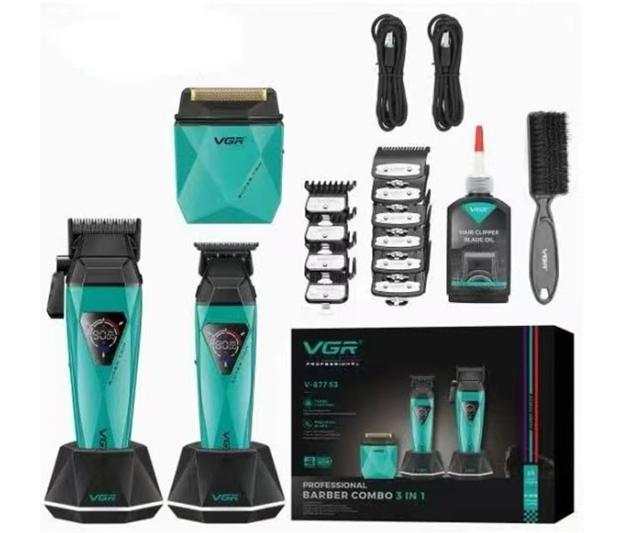 VGR877s3 3in1 rechargeable clipper combo electric barber combo hair clipper barber products